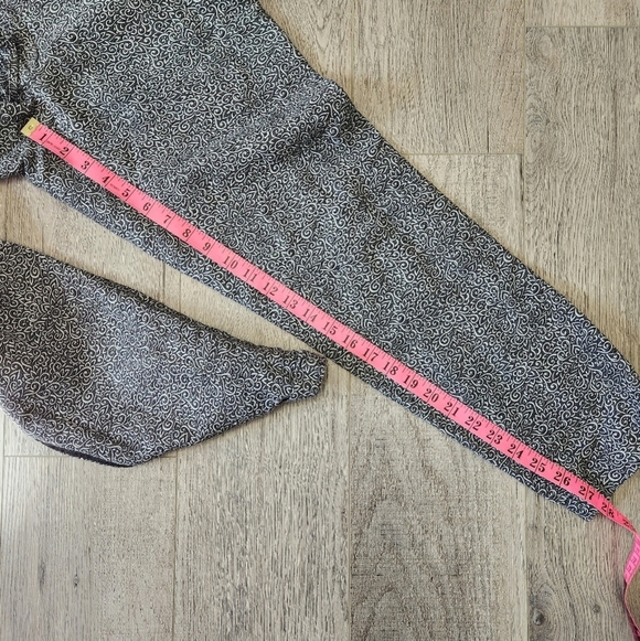 The Kooples Linen Blend Black Printed Fitted Jogger Trousers Size 48 - Picture 15 of 16